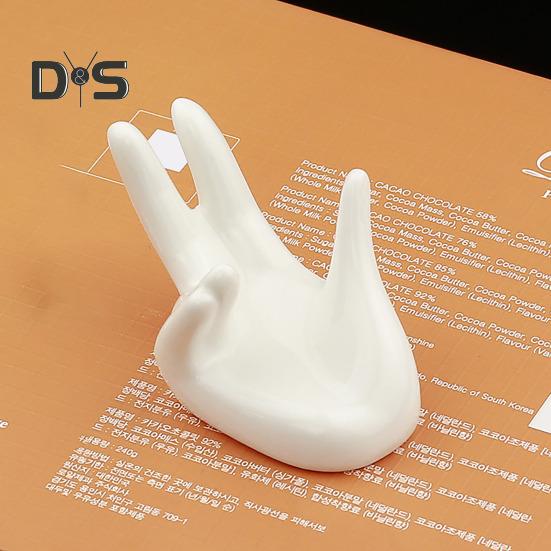 Suport pentru ouă în formă de mână, construcție ceramică robustă, întreținere ușoară, suport pentru ouă fierte, recipient pentru birou, decorare