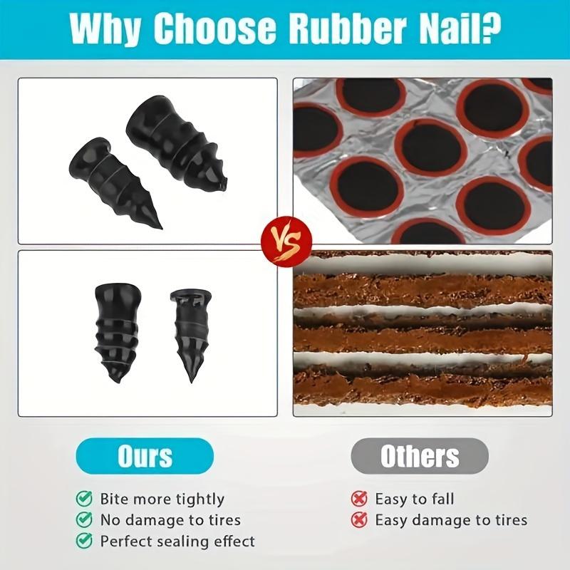 Vacuum Tyre Repair Nail Kit For Motorcycle Car Scooter Rubber Tubeless Tire Tools Set Glue Free Film Accessories Care New Auto