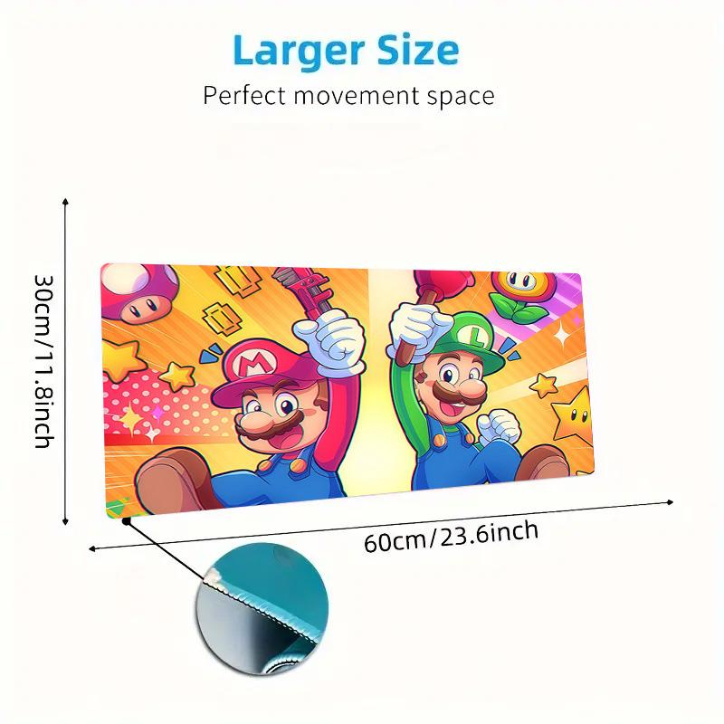 Super Mario3 Print Cushion Non-slip Laptop Tablet Big Mousepad XXL Mat Mini PC Playmat With Lock edge