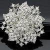 High grade diamond inlaid exquisite flower brooch women's banquet dress with collar pin accessories Bauhinia flower brooch
