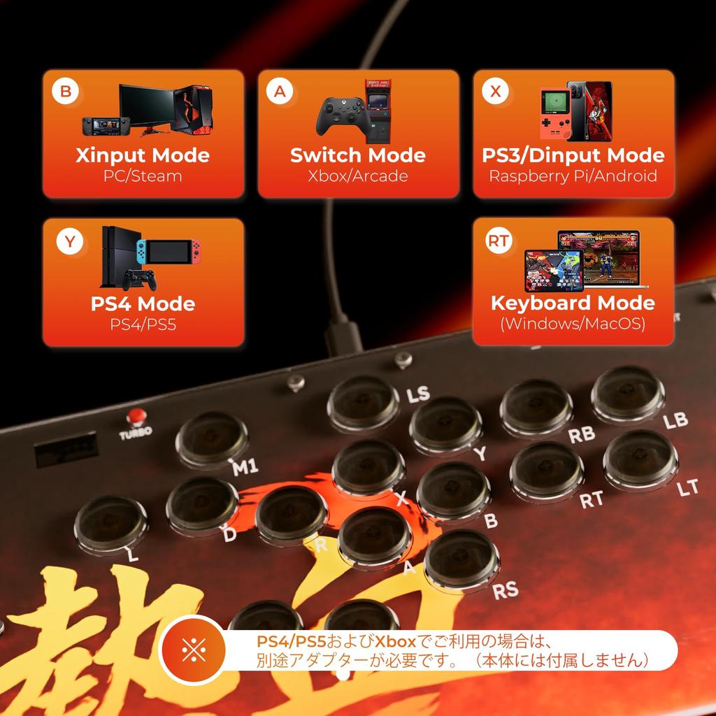 RK ROYAL KLUDGE T16 Arcade Leverless 16 Custom RGB SOCD Turbo Spacious Top Stable Desktop Zero Comfortable Fighting For Japanese Instruction Manual