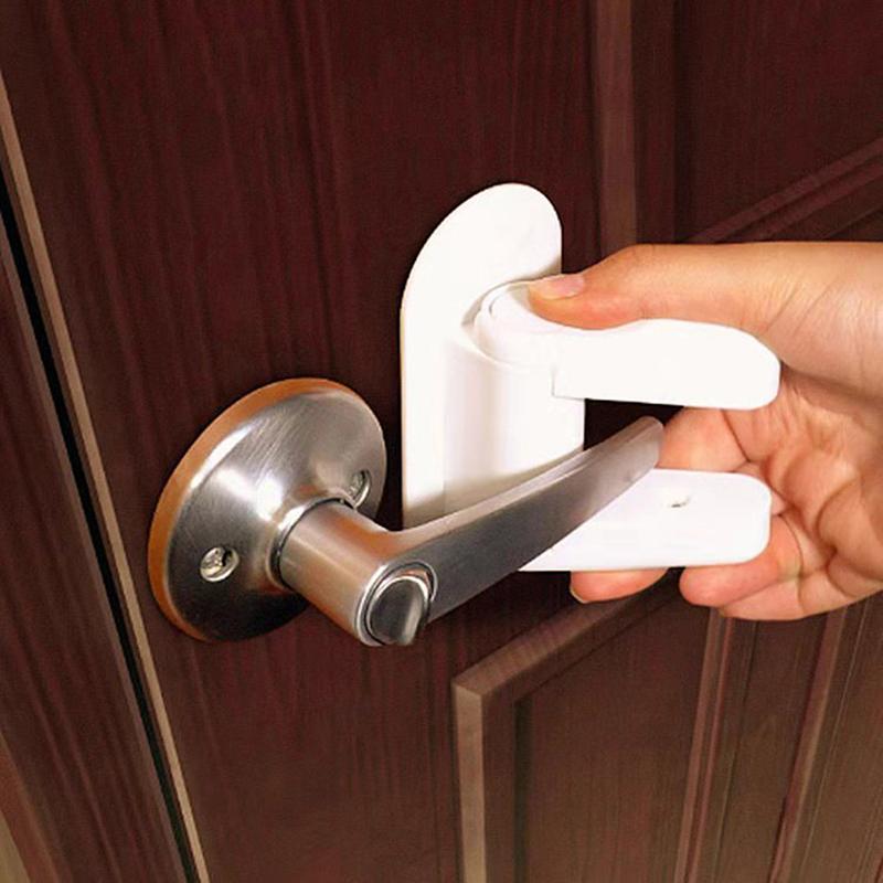 Universal Door Lever Lock Child Baby Safety Lock Adhesive Security Latch
