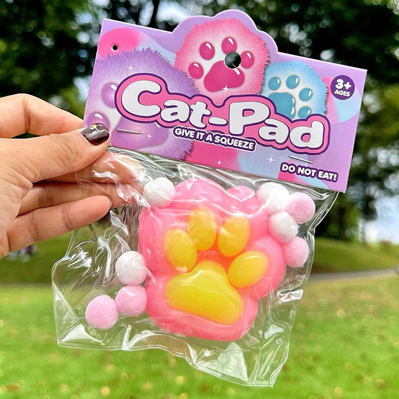 Dekompresní hračky s kočičí tlapkou, kawaii kreslené antistresové hračky na odbourání stresu