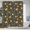 Fruit Pattern Shower Curtain Waterproof Bathroom Decorations Waterproof Fabric Bath Rug Sets Home Decor Shower Curtains with Hoo