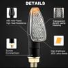 Universal 12V Motorcycle LED Turn Signals Long Short 14LED Turn Signal Indicator Lights Blinkers Flashers Amber Lamp