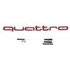 1Pc Quattro Emblem 3D ABS Car Front Grille Emblem For A3 A4 A5 A6 A6L A7 A8 Q3 Q5 Q7 S3 S4 S5 RS3 RS4 RS6 Badge Accessories