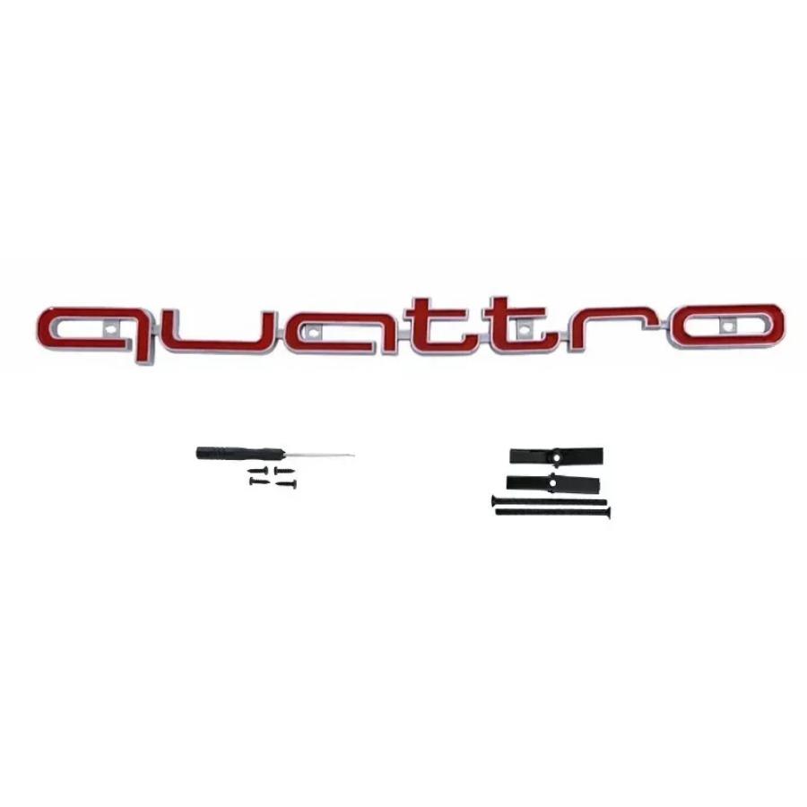 1Pc Quattro Emblem 3D ABS Car Front Grille Emblem For A3 A4 A5 A6 A6L A7 A8 Q3 Q5 Q7 S3 S4 S5 RS3 RS4 RS6 Badge Accessories