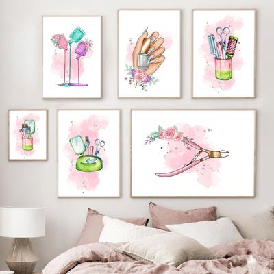 Affiches de mode pour salon de manucure et imprimantes, art mural, manucure, coiffeur, cadeau, toile, peinture, salon, coiffeuse