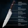 Stainless Steel Kitchen Knife, Forged Boning Knife Professional Chef Knife Handmade Meat Cleaver Butcher Knife