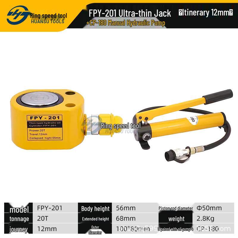 Ultra-Thin Electric & Manual Hydraulic Jack 10t-100t, Split Type (Lateral)