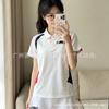 Unisex Quick-Dry Breathable Badminton Tennis Polo Shirt With Contrast Collar Short Sleeve Sport Top