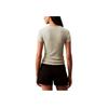 Calvin Klein Slim Fit Soft Breathable Solid Color Round Neck Short Sleeve T-Shirt Women Tops Green 40W217P-280