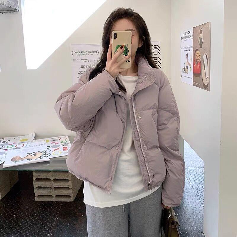 

2024 Маленькая женская короткая пуховая куртка в корейском стиле синего цвета - Пух белой утки M (60-75kg)