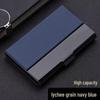 Men's and Women's Portable Stainless Steel Leather Business Card Holder