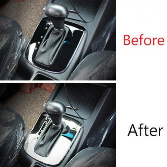 For Kia K3 Forte 17-2018 Chrome Steel Central Gear Shift Panel Trim Frame Cover