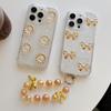 3D Bowknot iPhone Case for iPhone 13-17 Pro Max: Transparent Sunflower Epoxy Design.