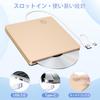 External CDDVD Drive, USB 3.0 & Type-C Compatible, Slot-In Type, Touch Eject, Compatible with MacWindowsLinux, Etc., DVDCDVCD ReadWrite, Slim,