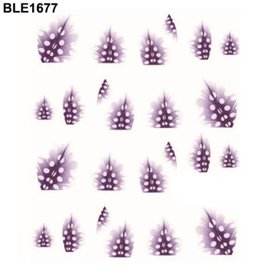 

1 лист, модная форма пера, 3D дизайн ногтей, водная наклейка, наклейка на кончики ногтей, украшение