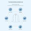 SHANSHAN Men's Seamless Silky Polo Shirt