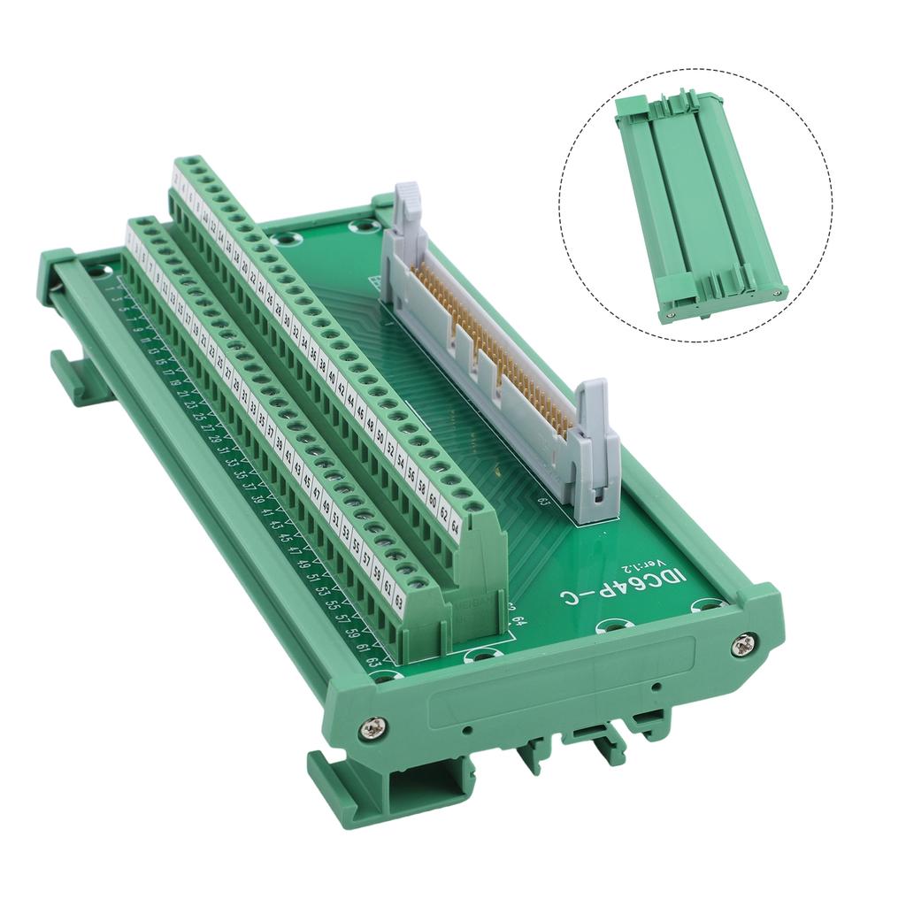 64 Pin Connector Terminal Block Connector Green Color IDC 64P Connector Terminal Block Adapter For Industrial Control