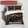 3pcs Duvet Cover Set (1*Duvet Cover + 2*Pillowcase, Without Core), Custom Name Batman Pattern Bedding Set, Home Bedroom Decor Gift