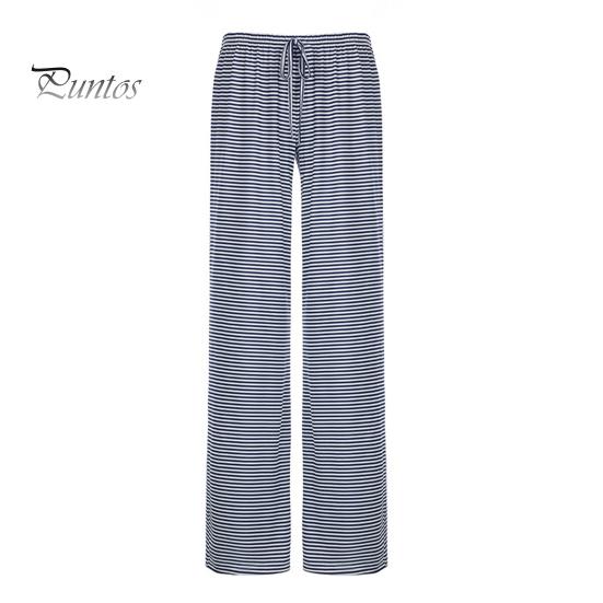 

Женские повседневные брюки, прямые, широкие, с полосатым принтом, длинные брюки, регулируемый пояс, свободный крой, домашние брюки L синий