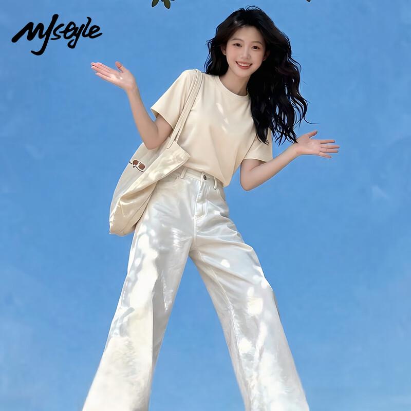 MJ STYLE Women s 2026 Casual Round Neck T-Shirt L
