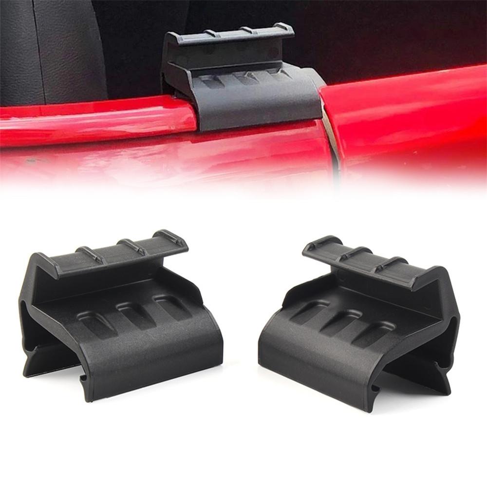 2Pcs Rear Window Soft Top Retainer Clip For Jeep Wrangler JK JKU 2007-2018 Black
