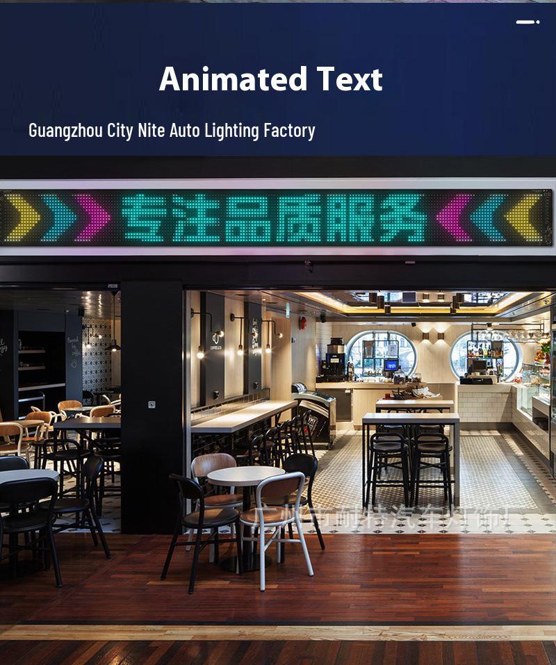 Ultra-Thin USB LED Car Advertising Screen: Full Color, Flexible, Dual-Row Scrolling Display