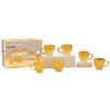 Eight Pavilion Amber Glass Cup 6-Piece Set
