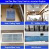 Custom Size Air Vent Filter Cotton, Washable HVAC Air Filter Mesh for Floor, Wall and Ceiling Vents, Blue and White