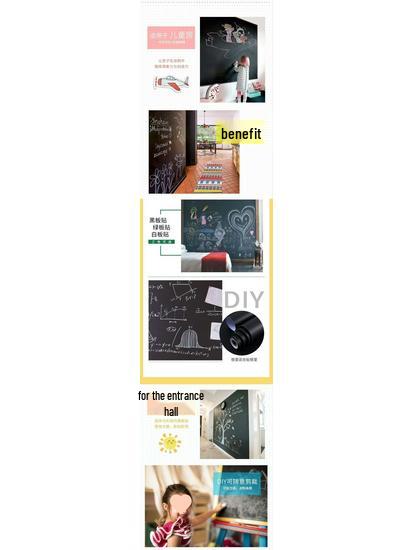 Self-Adhesive Children's Chalkboard Wall Sticker - Removable & Writable for Home Teaching