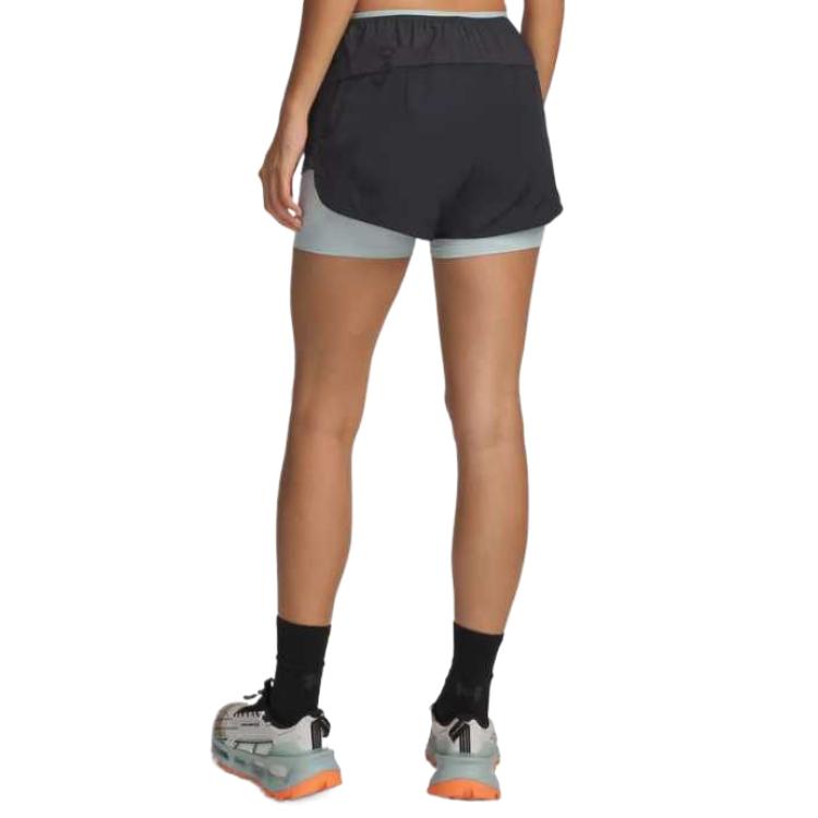 Under Armour Mid-Rise Solid Color Elastic Sports Shorts Women Shorts 6009168-016