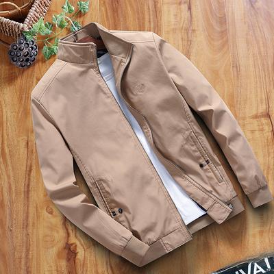 Men's Jacket, Middle-aged Dad's Clothing, Thin Spring and Autumn, Pure Cotton Business Casual, Men's Jacket Stand-up Collar