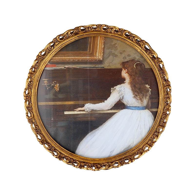 1 Pc Arrange The Table Originality Circular Photo Frame Retro Flower Carving European Mural Picture Frame Wall Mounted