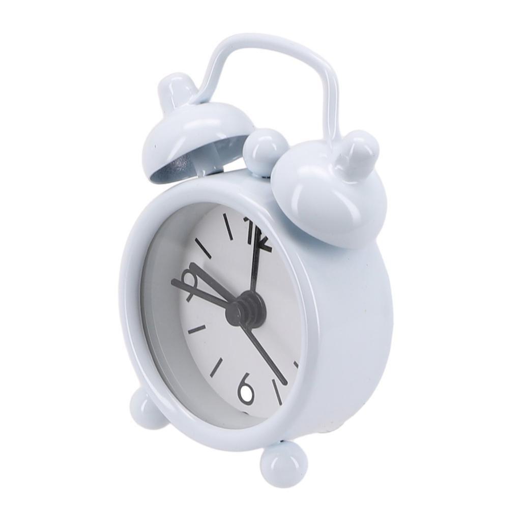 Analog Clocks Classic Double Bell Alarm Clock Movement Bedside Night 4CM
