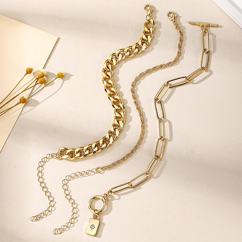 Simple personalized jewelry men's and women's hip-hop style fashion trend stainless steel titanium steel bracelet
