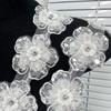 7Cm White Embroidered Lace With Diamonds, Skirt With Beaded Lace Mesh Diy Lace Accessories