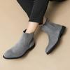Men's Large Size High Top Men's Boots Business Casual Fashion Chelsea Boots Suede Vintage British Youth Leather Shoes