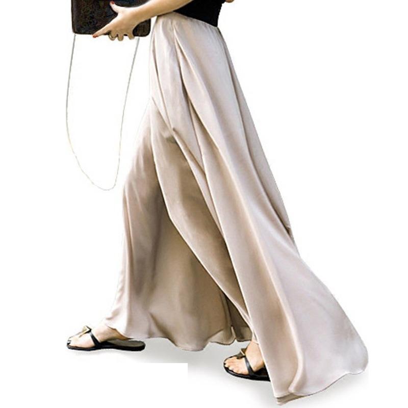 Summer High Waist Droop Feels Loose Show Thin Drag Ground Wide Leg Pants Female Summer