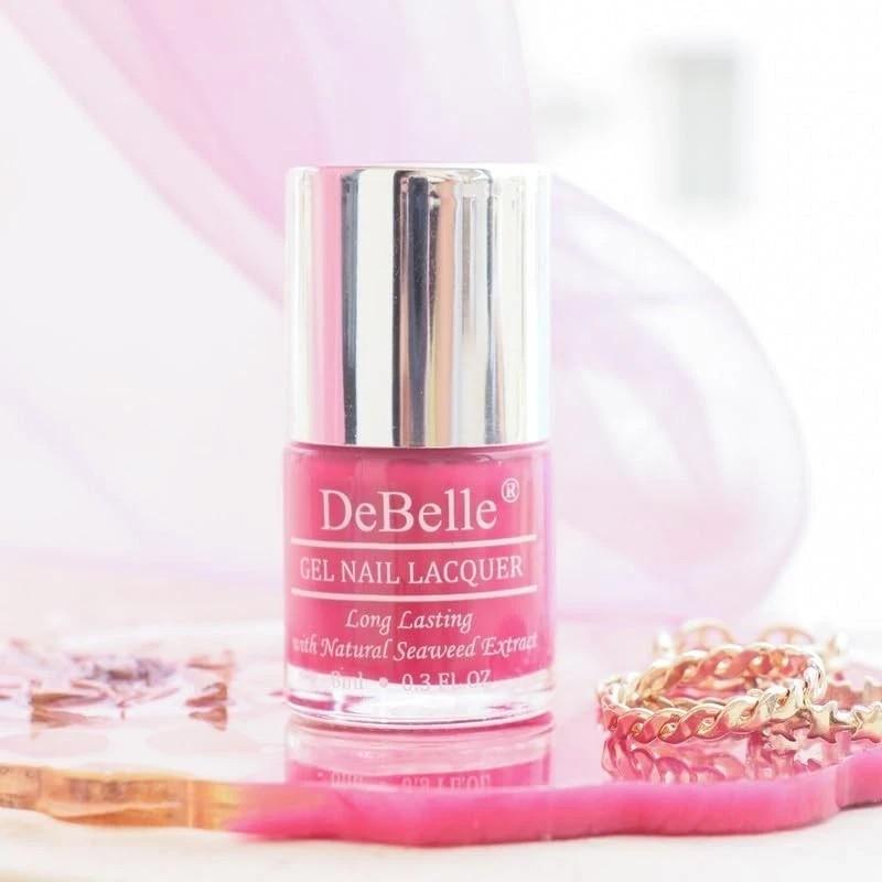 Debelle Gel Nail Polish Tulip Sheen (Dark Pink Nail Paint) - 8Ml