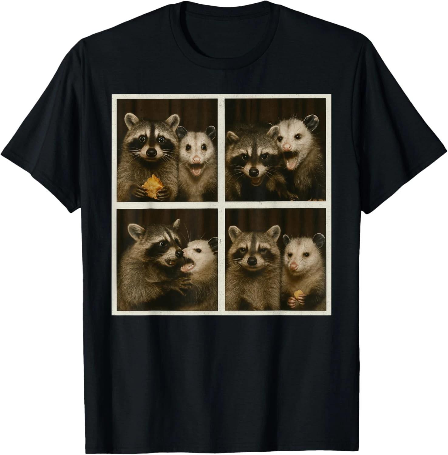 Funny Possum and Raccoon Photobooth Selfie Trash Feral Women unisex T-Shirt 3XL