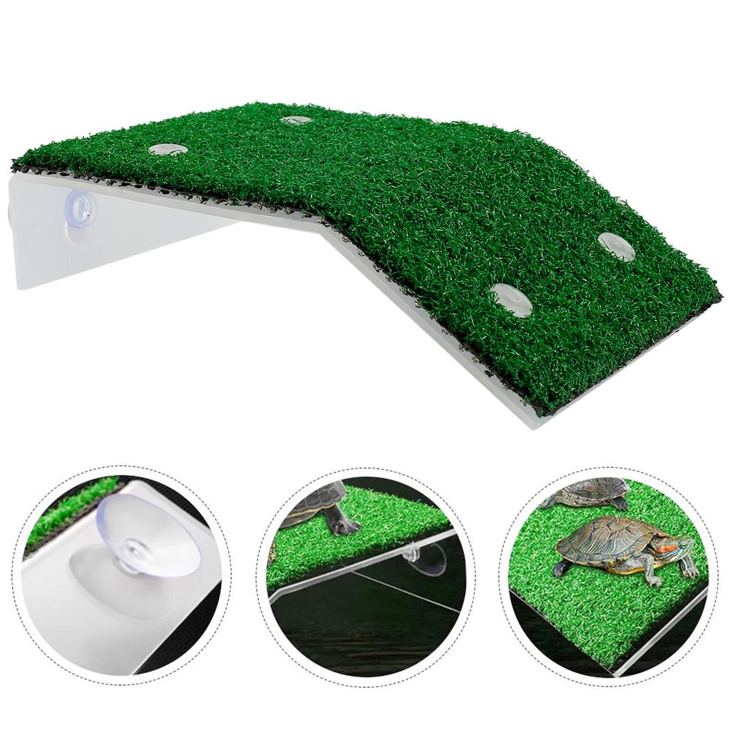 Turtle Basking Platform Resting Simulation Habitat Lawn Ramp Tortoise Dock Floating Island Reptile Terrarium Aquarium Accessory