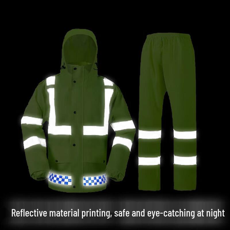 Reflective Split Rain Suit Set