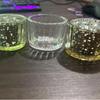 Vertical Stripe Transparent Glass Aroma Candle Holder