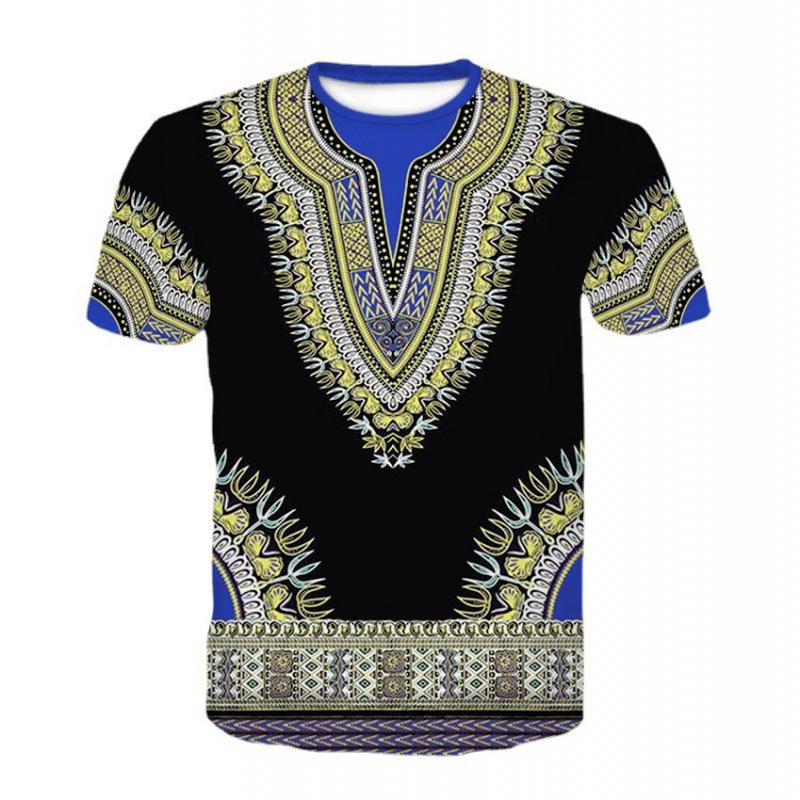 Retro Ethnic Style T-Shirts African Dashiki 3D Print Women Men O-Neck Short Sleeve T Shirt Harajuku Y2k Tees Top Female Clothing