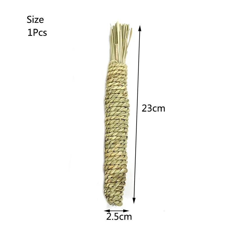 

1/2Pcs Natural Straw Rope Carrot Hamster Molar Chew toy Small Pets Toys For Hamster Rabbit Grinding Groducts Gnaw Toy Supplies