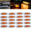 20PCS Red Amber Car Light LED Marker Side Lights Truck Side Marker Lamp Trailer Lighting 16LED Car Indicator Clearance Lights