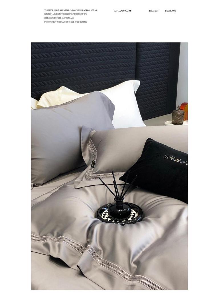 Luxury 4-Piece Pima Cotton Bedding Set: Duvet Cover & Sheet in High-Grade White for All Seasons
