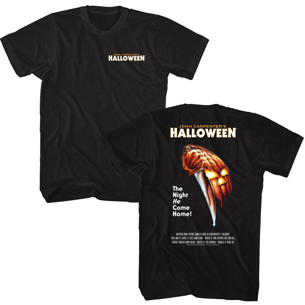 Halloween Horror Movie by John Carpenter Men T Shirt Film Poster Pumpkin Knife XL